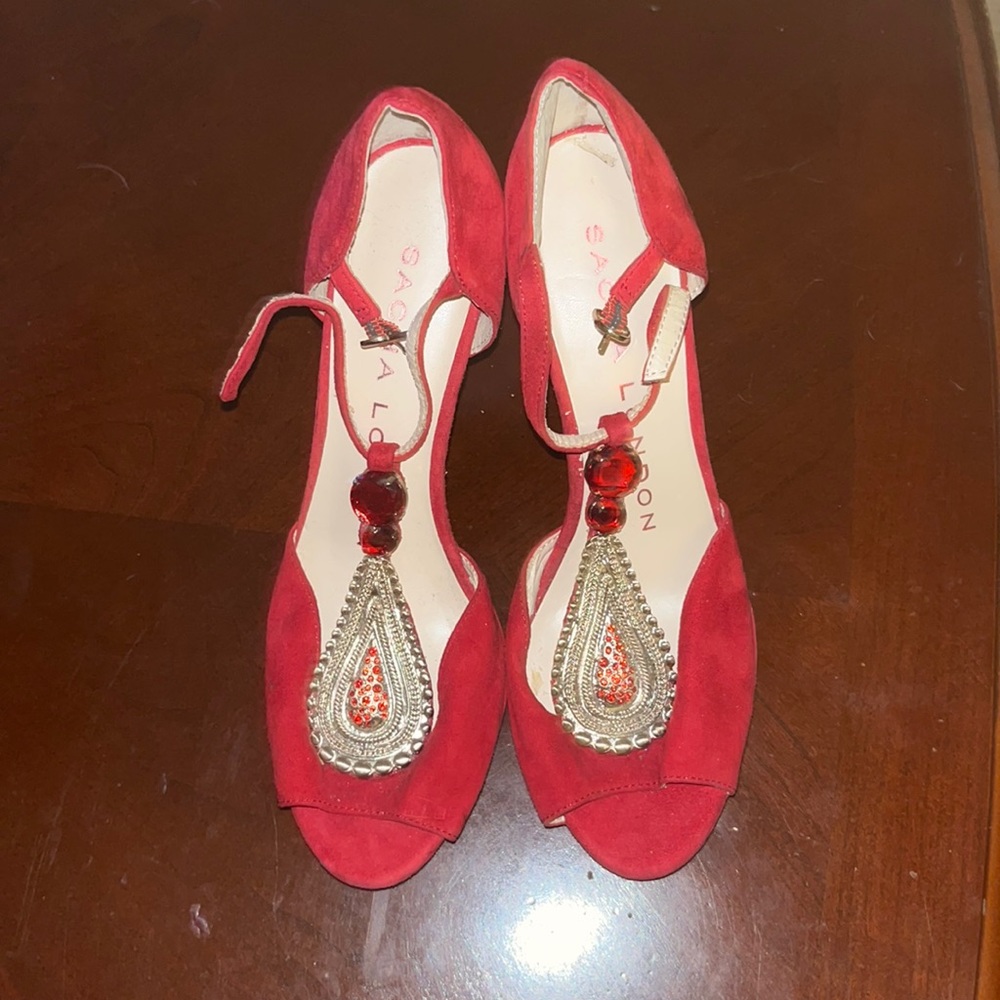 Red holiday shoes